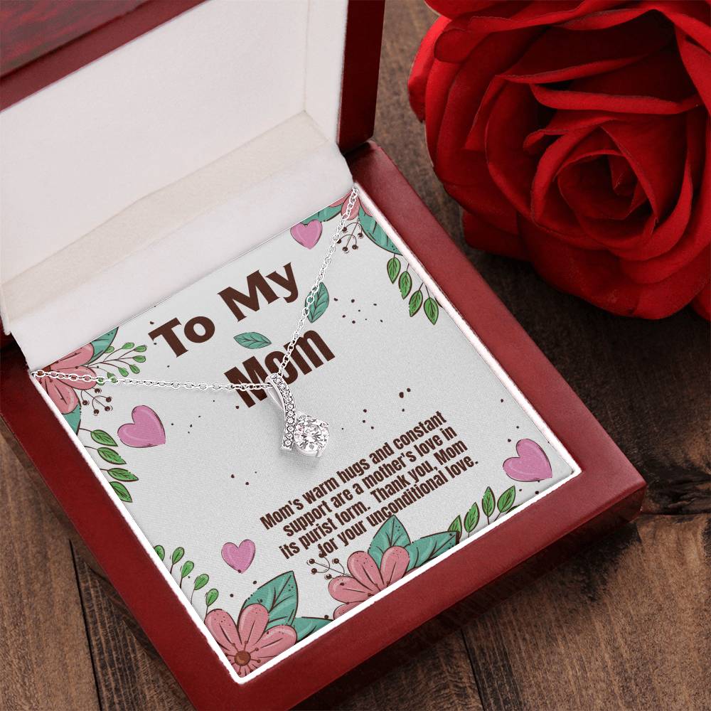 To My Mom, Pendant Necklace, Mom, Birthday, Mother's Day, Christmas, Gift For Her
