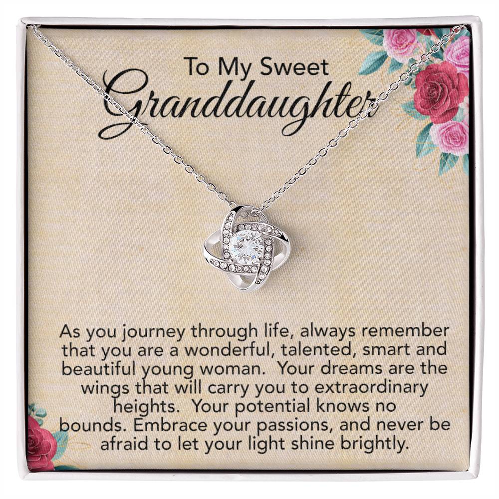 To My Sweet Granddaughter, Pendant Necklace, Birthday, Christmas, Graduation, Gift For Her